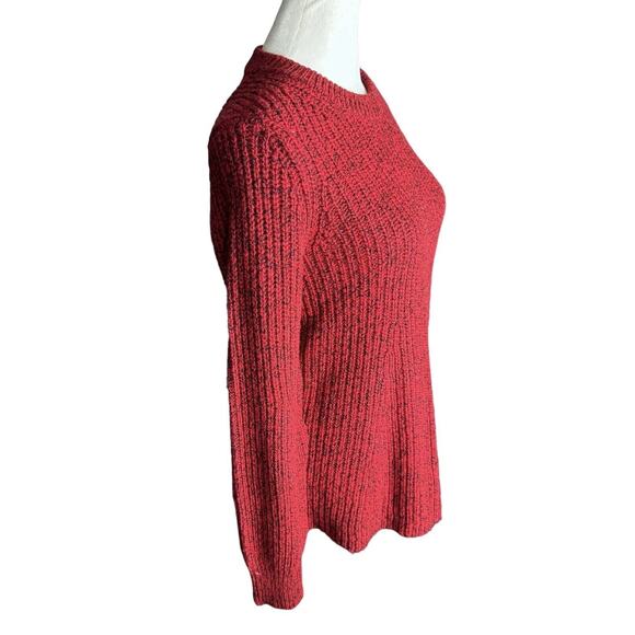 Athleta Womens Sierra Crew Neck Marled Sweater Wool Blend Red Size XS - Picture 3 of 9
